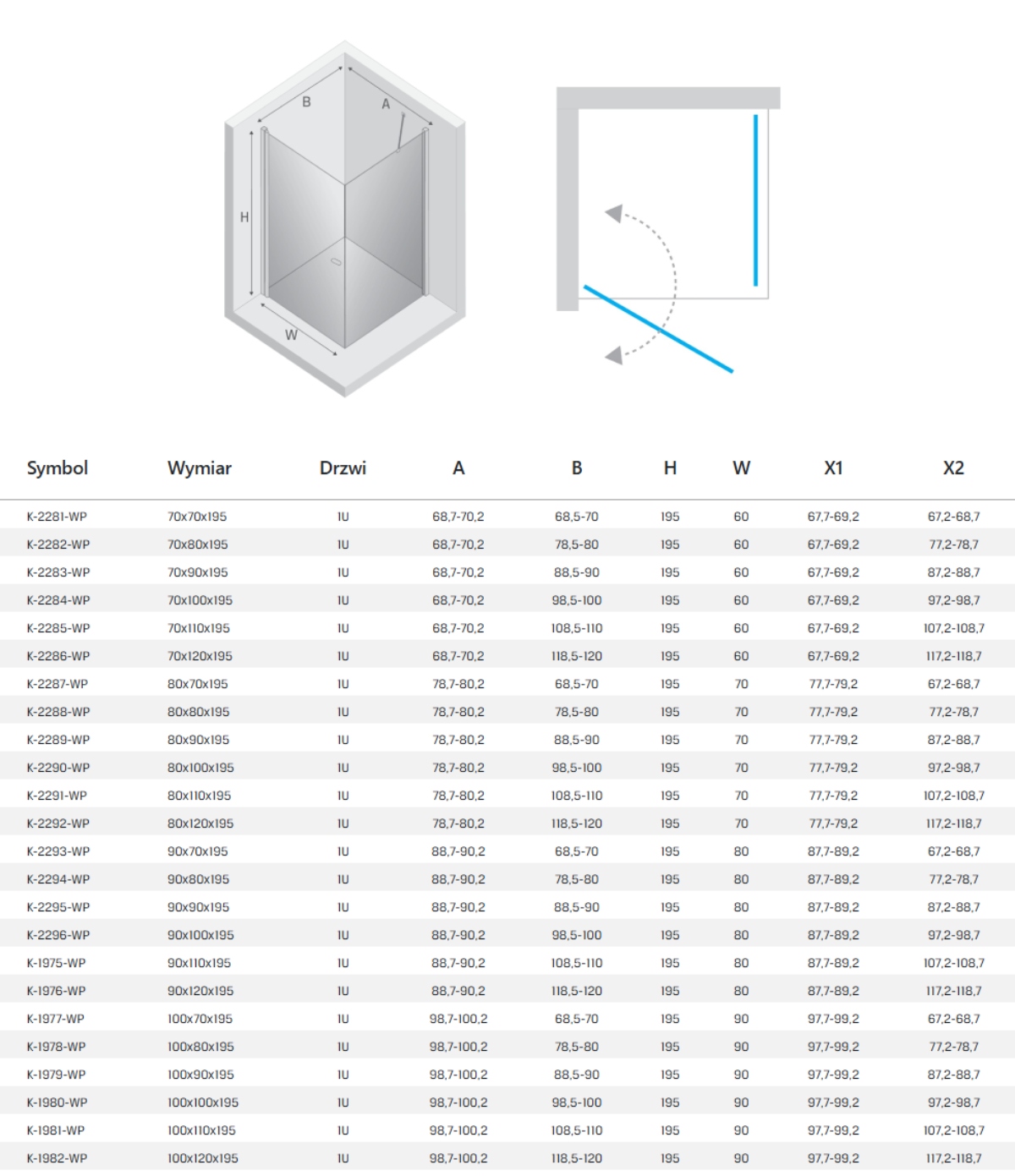 New Trendy new soleo kabina prysznicowa